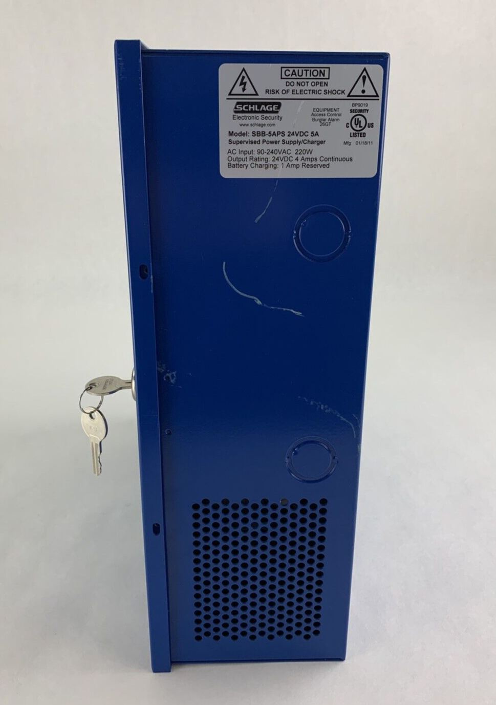 Schlage SBB-5APS Bright Blue Supervised Power Supply SBB-5 w/ Keys