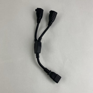 Power Cable Y w/ 3 Pin male to 2 3 Prong Female Lot of 2