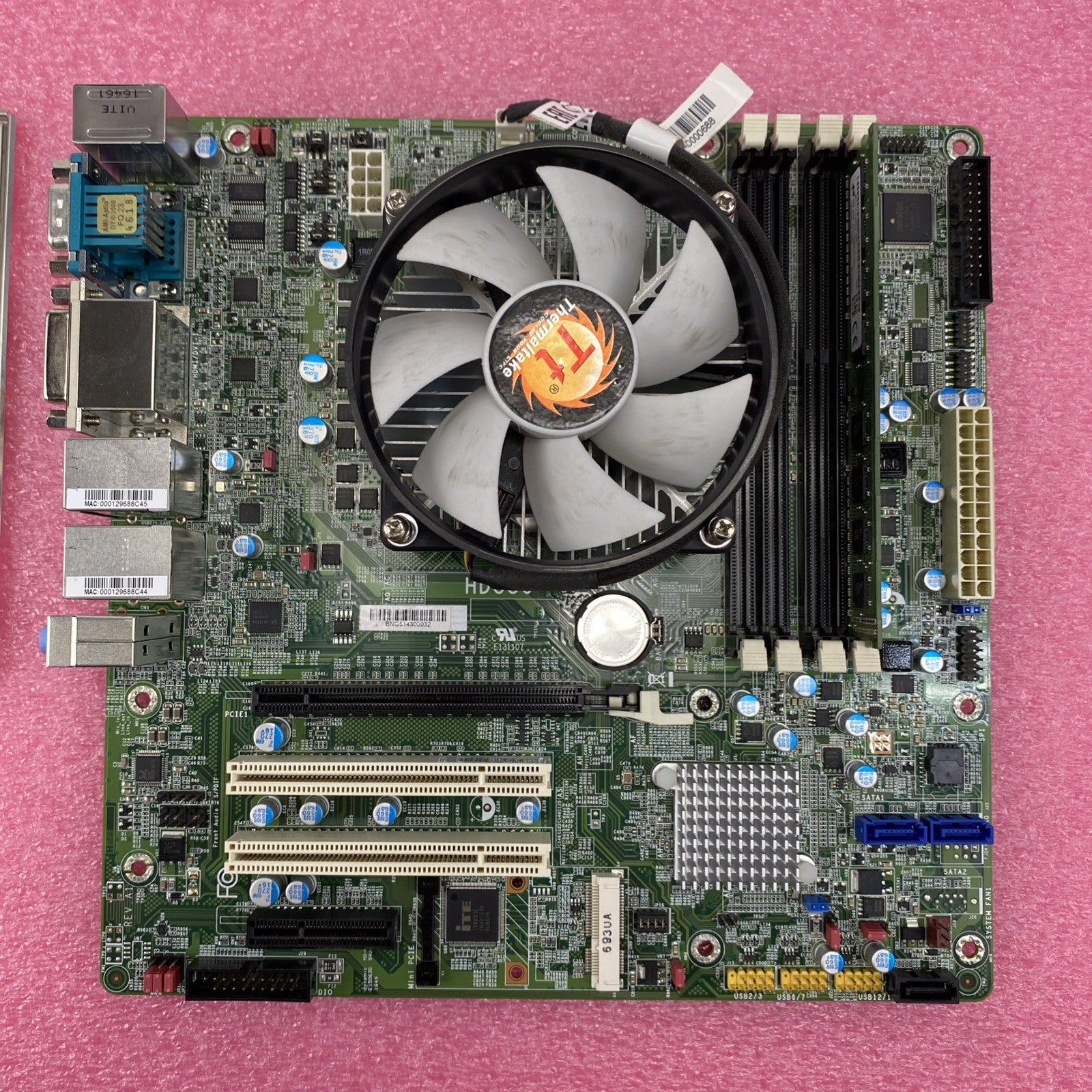 DFI HD330-Q87CR Motherboard Intel Core i5-4570 3.20GHz 4GB RAM w/ Shield