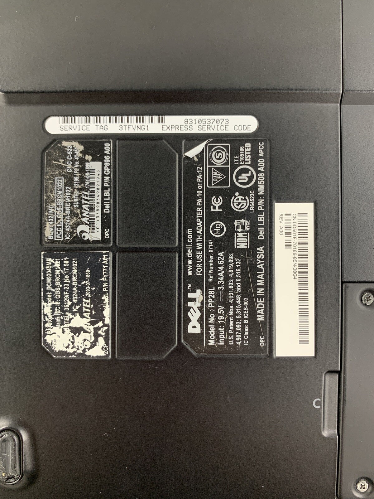 Dell XPS M1530 Core 2 Duo 00010676 2.4 GHz 2 GB No OS No HDD No Batt No AC