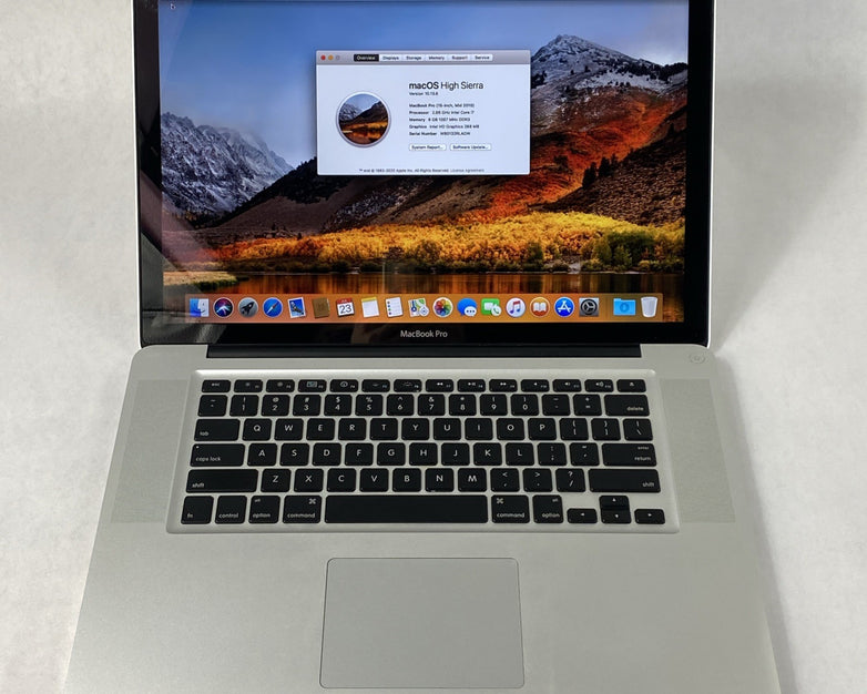Apple MacBook Pro A1286 2010 15" 2.6GHz i7 8GB RAM 120GB SSD os10.13.6 118Cycles