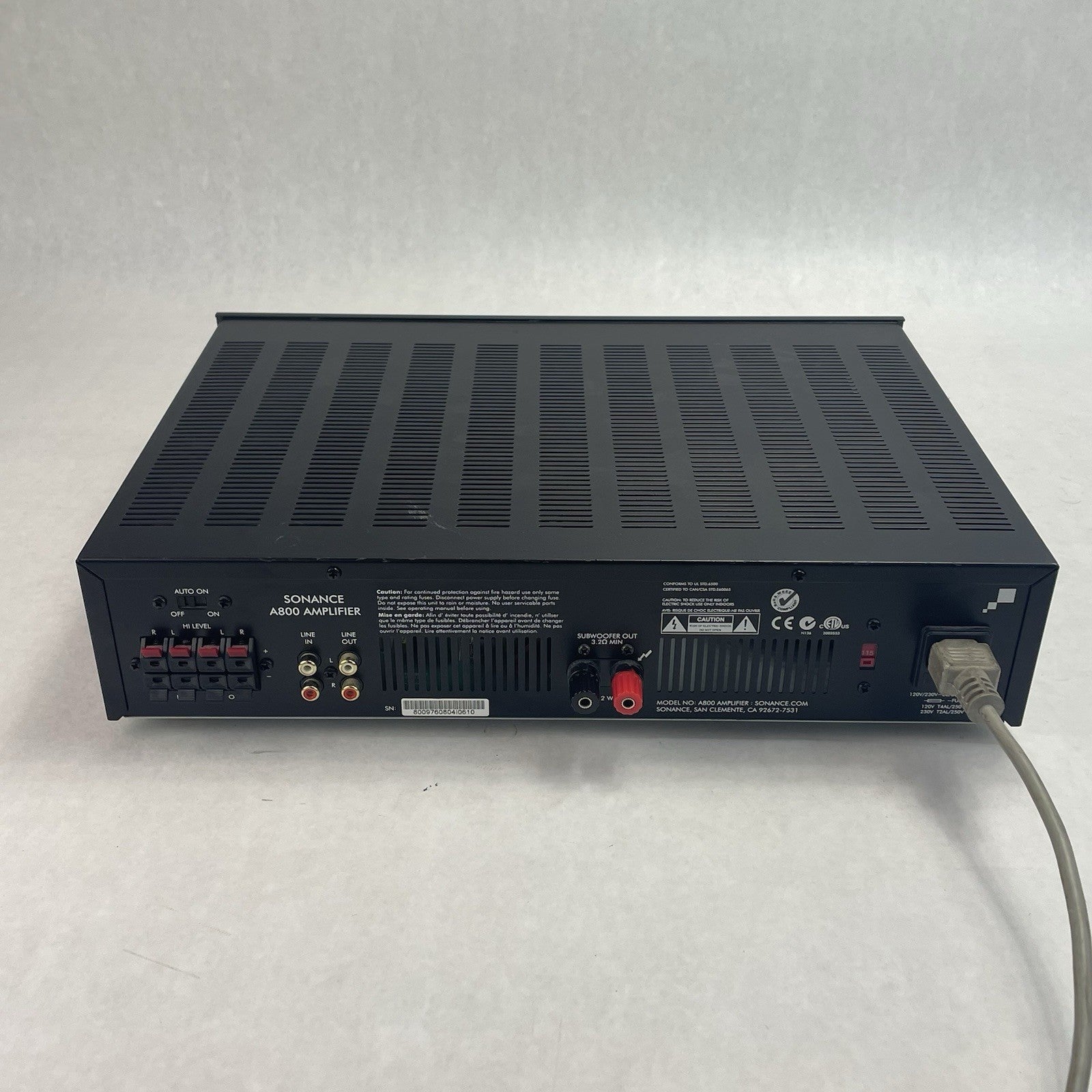 Sonance A800 8-Channel Power Amplifier Fully Tested Parts Or Repair6
