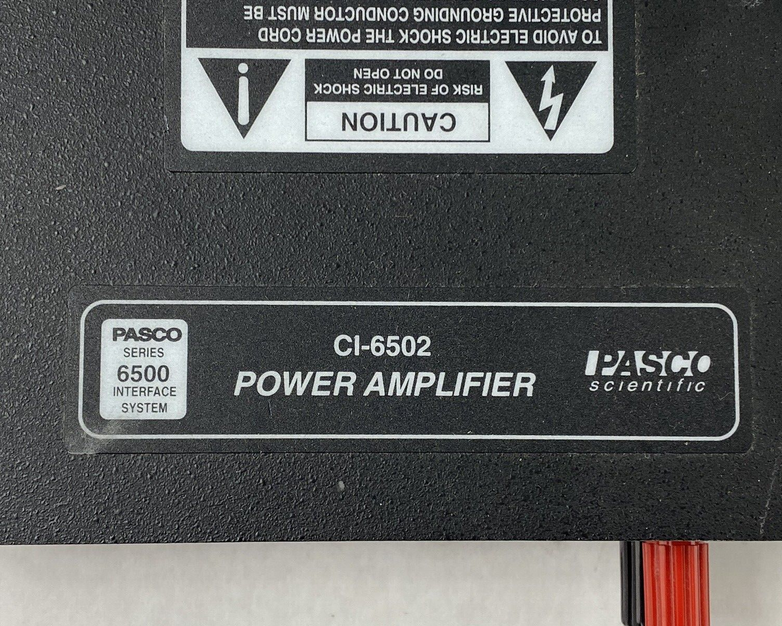 Pasco Scientific CI-6502 Power Amplifier with Power Cord Power Tested