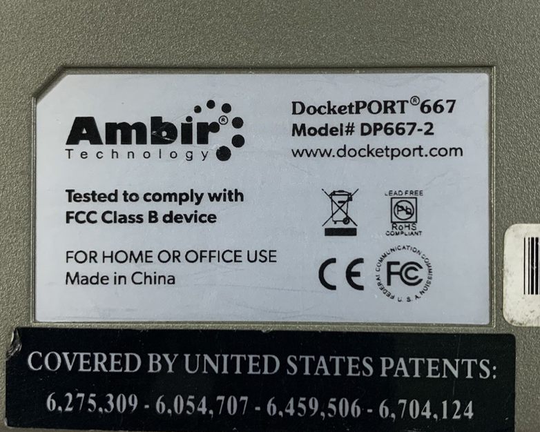 Ambir DP667-2 DocketPORT Document Scanner - Untested - Lot of 4