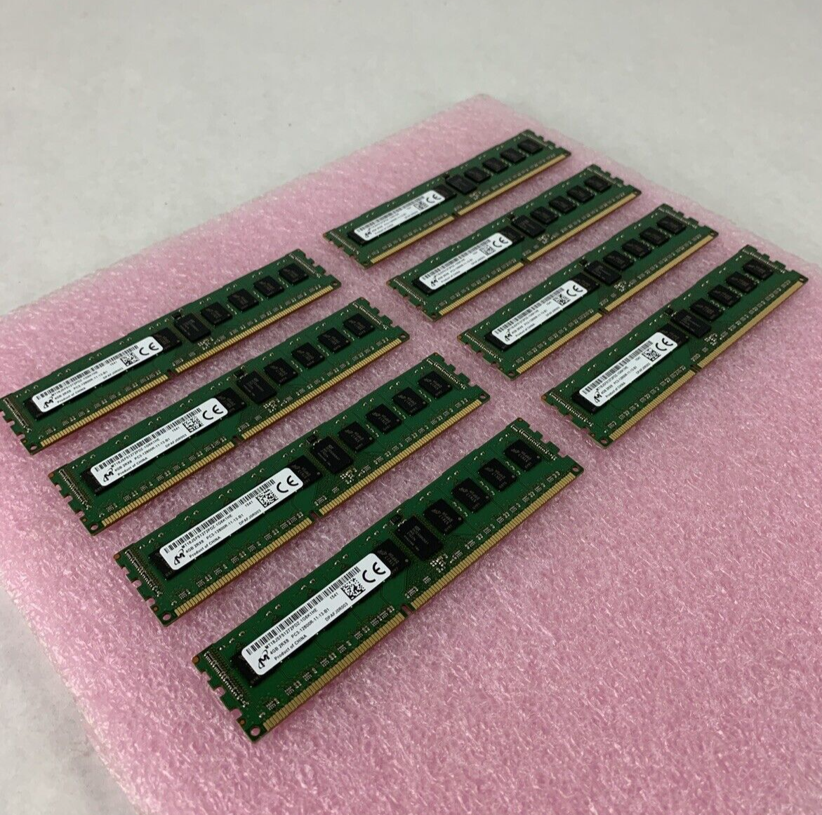 Lot of 8 Micron 4GB PC3-12800R DDR3 ECC SERVER RAM MT18JSF51272PDZ-1G6K1HE