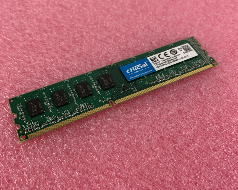 Micron CT102464BD160B.M16FP 8GB Memory DDR3L-1600 UDIMM 1.35V CL11 Lot of 2