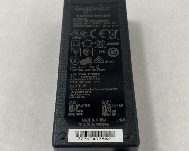 Lot of 2 Genuine OEM Ingenico PSM24W-080L6 24W 8V 3A AC Adapter