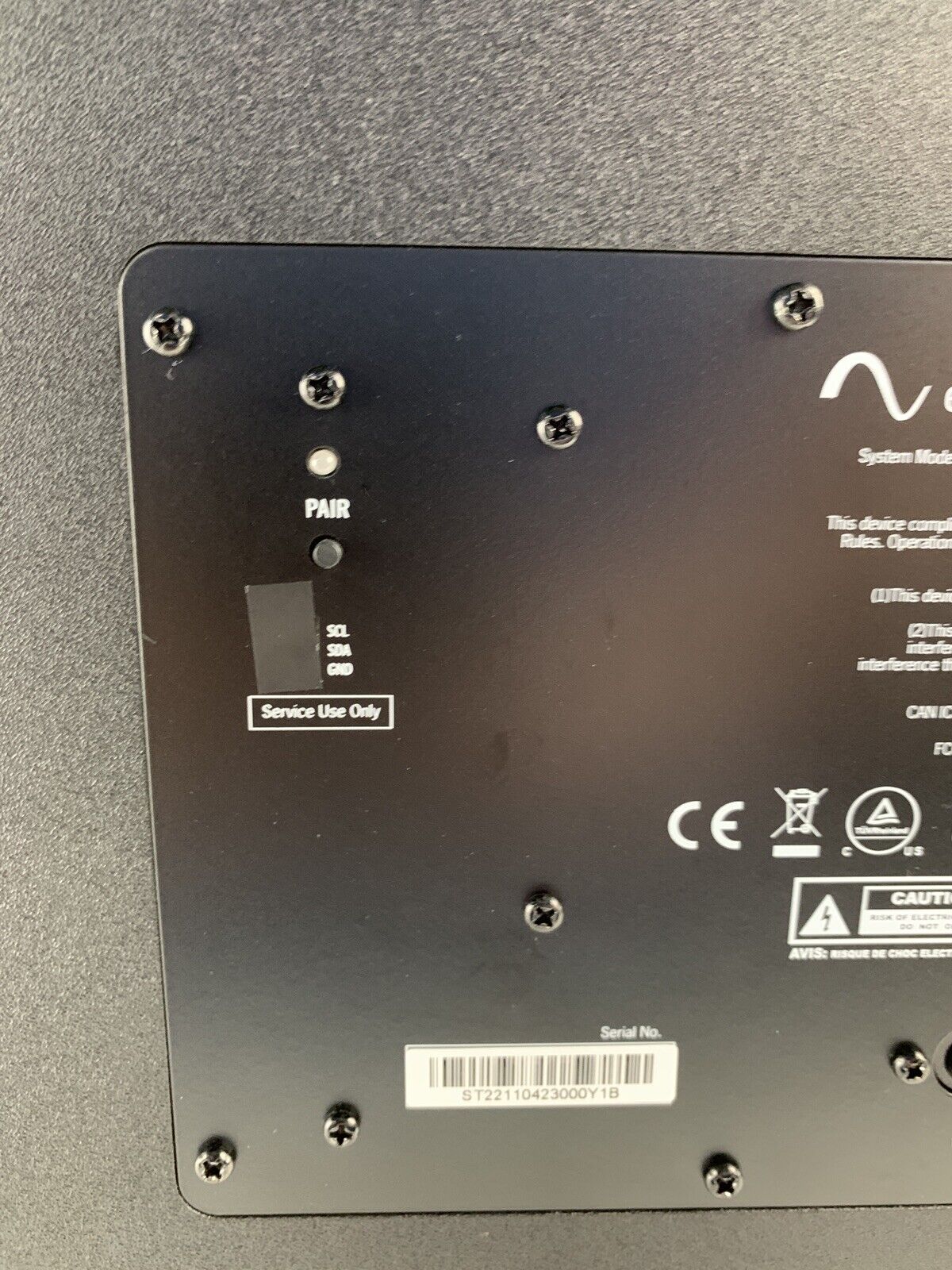 Episode ES-PWR-SNDBR-180-BLK SUB-8 Wireless Subwoofer For Soundbar 2.1 Powers On