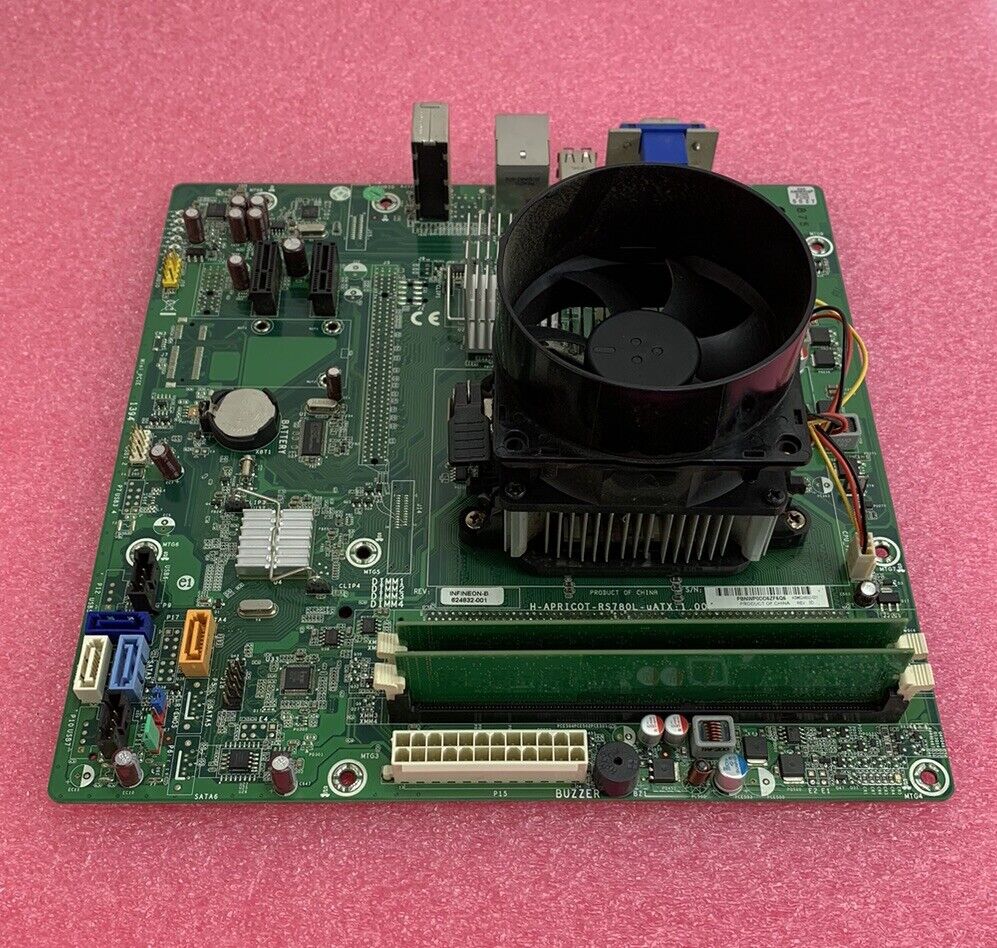 HP s5610f SFF Motherboard AMD Athlon x2 250 3GHz 4GB RAM w/Shield