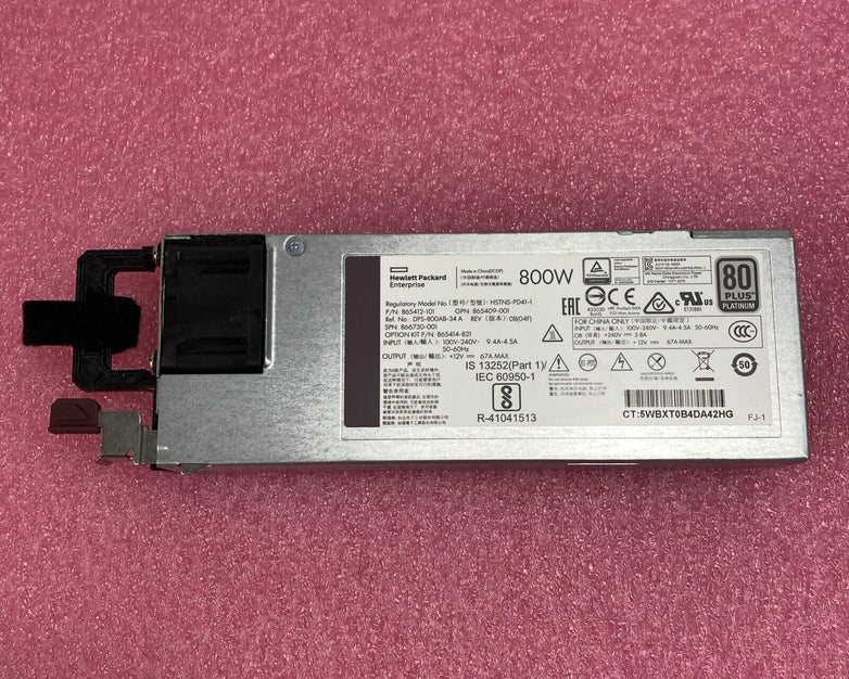 HP HSTNS-PD41-1 800W 80 Plus Platinum Power Supply 86-5412-101
