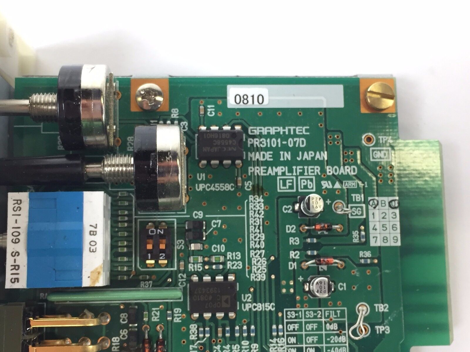 Graphtec Preamplifier PR3101-07D - For Parts or Repair