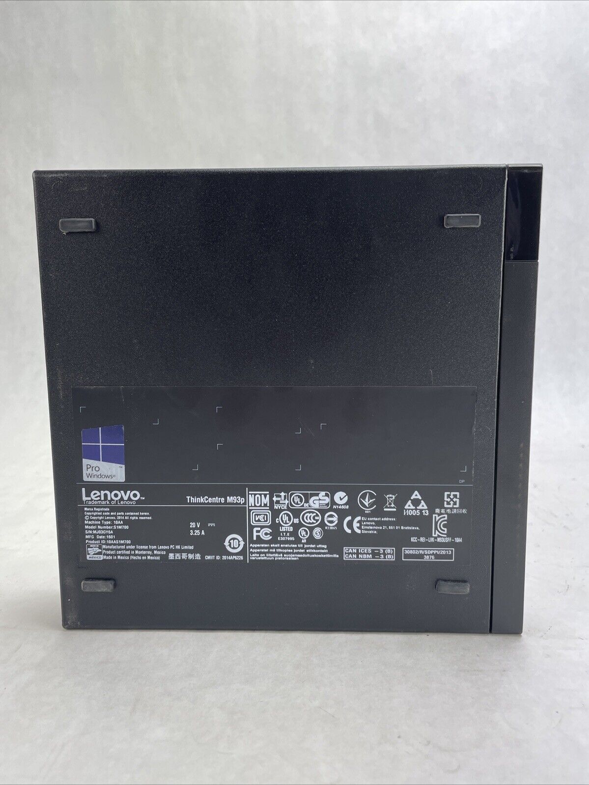 Lenovo ThinkCentre M93P Micro Intel Core i5-4570T 2.9Ghz 4GB RAM No HDD No OS