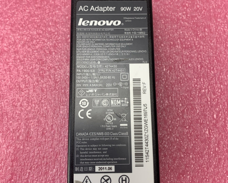 Lenovo 42T4430 90W 20V 4.5A 7.9MM Barrel Charger AC Adapter - Lot of 4