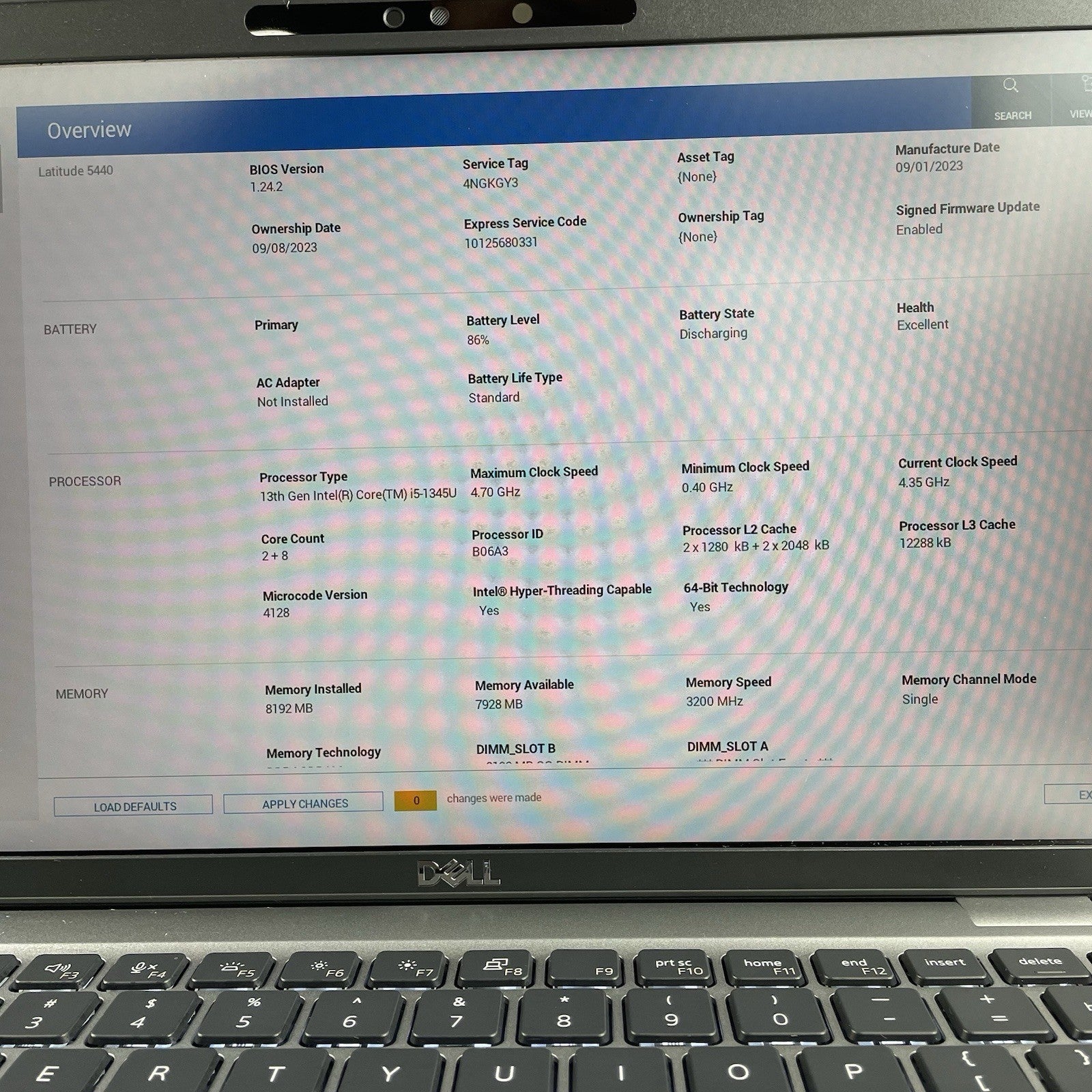 Dell Latitude 5440 14" i5-1345U 4.35 GHz 8 GB RAM No OS/SSD/AC2