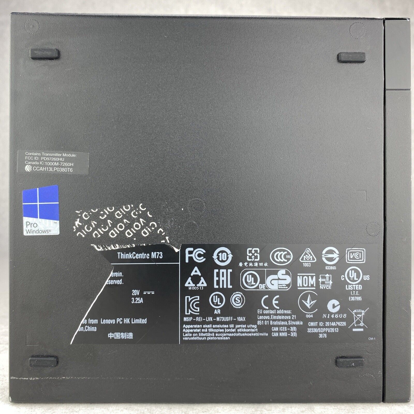 Lenovo ThinkCentre M73 Micro Intel Quad Core i5-4590T 2.0GHz 8GB RAM No HDD OS