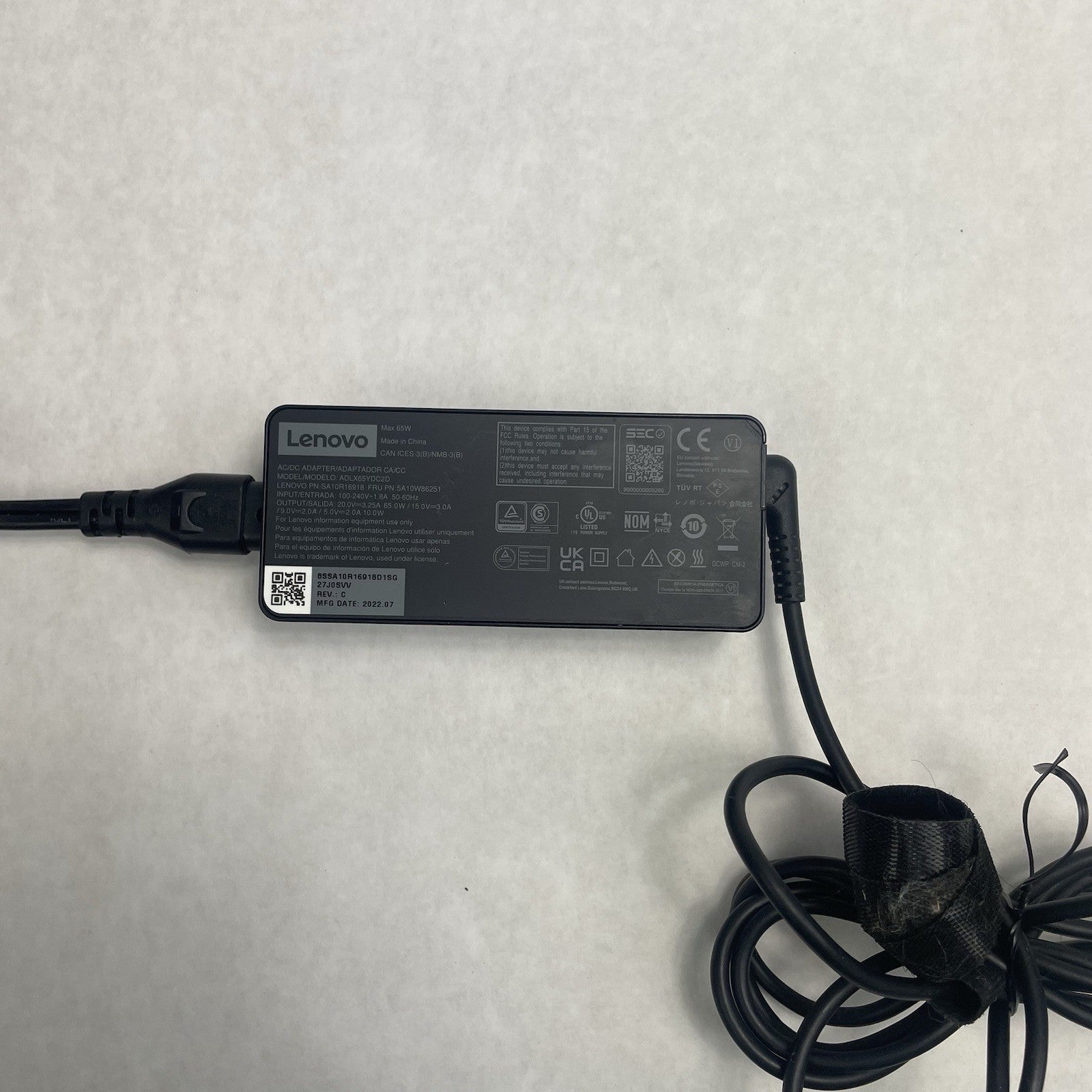 Lenovo ADLX65YDC2D  65W USB-C Charger AC Power Adapter