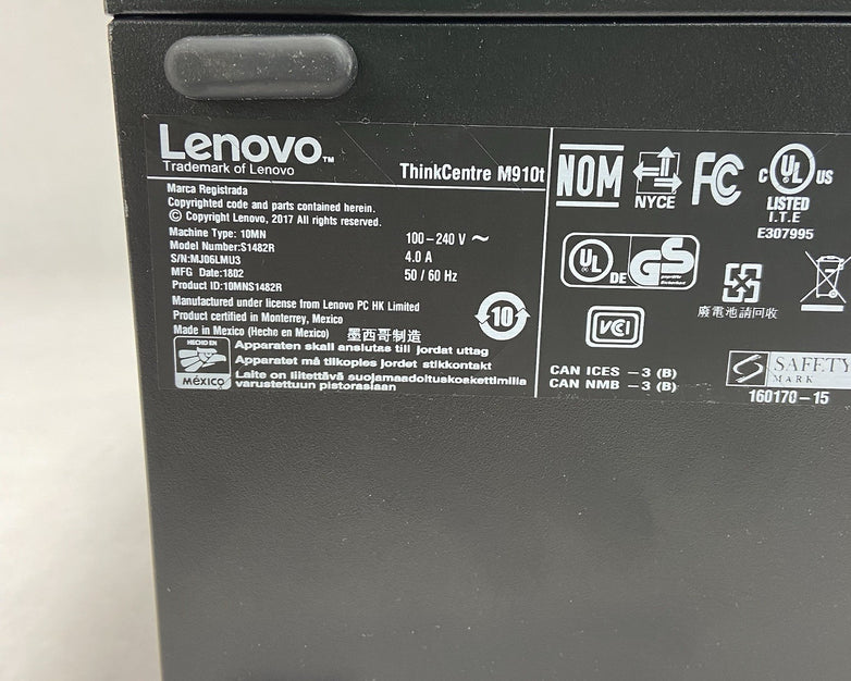 Lenovo ThinkCentre M910T MT Intel Core i5-6500 3.2GHz 8GB RAM No HDD No OS