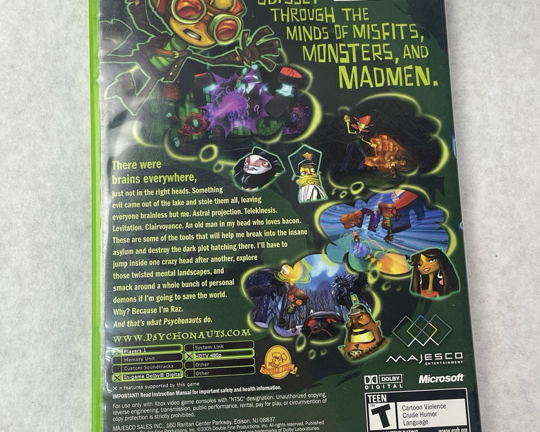 Psychonauts Xbox Original Untested