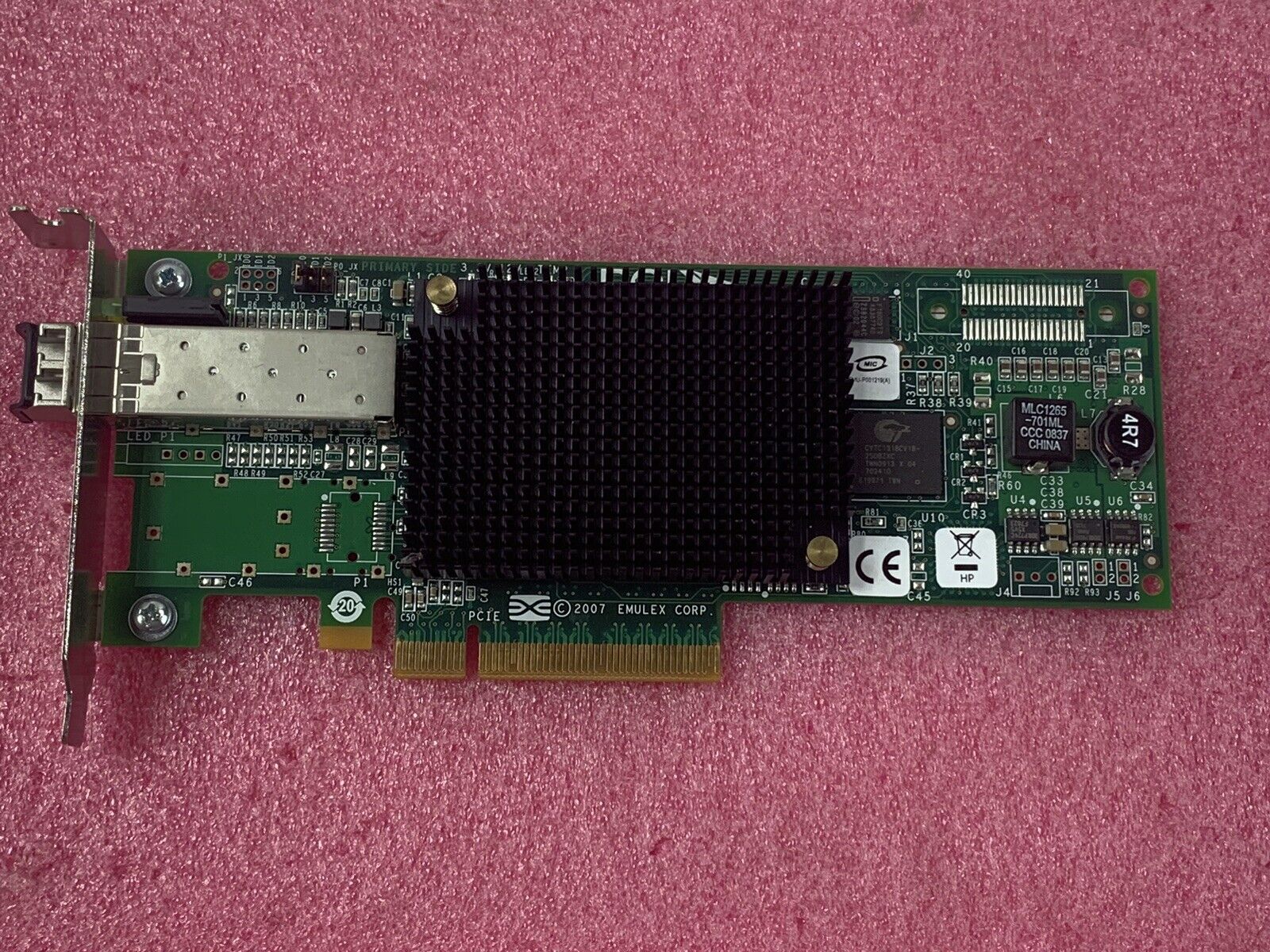 Lot of (2) HP AJ762A 489192-001 AJ762-63002 LPE12000 81E 8GB PCI-E HBA Fiber LoP