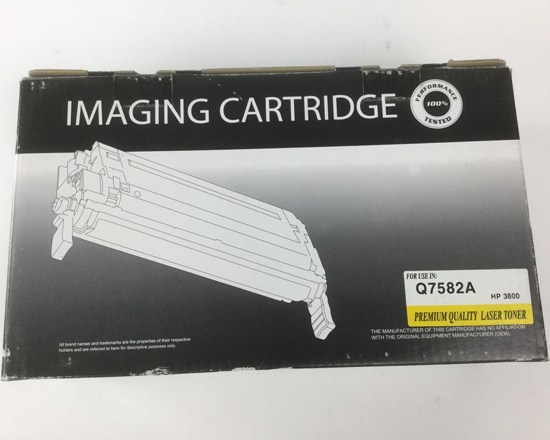 IMAGING CARTRIDGE, Yellow Toner Cartridge Compatible for HP 3800, Q7582A NEW