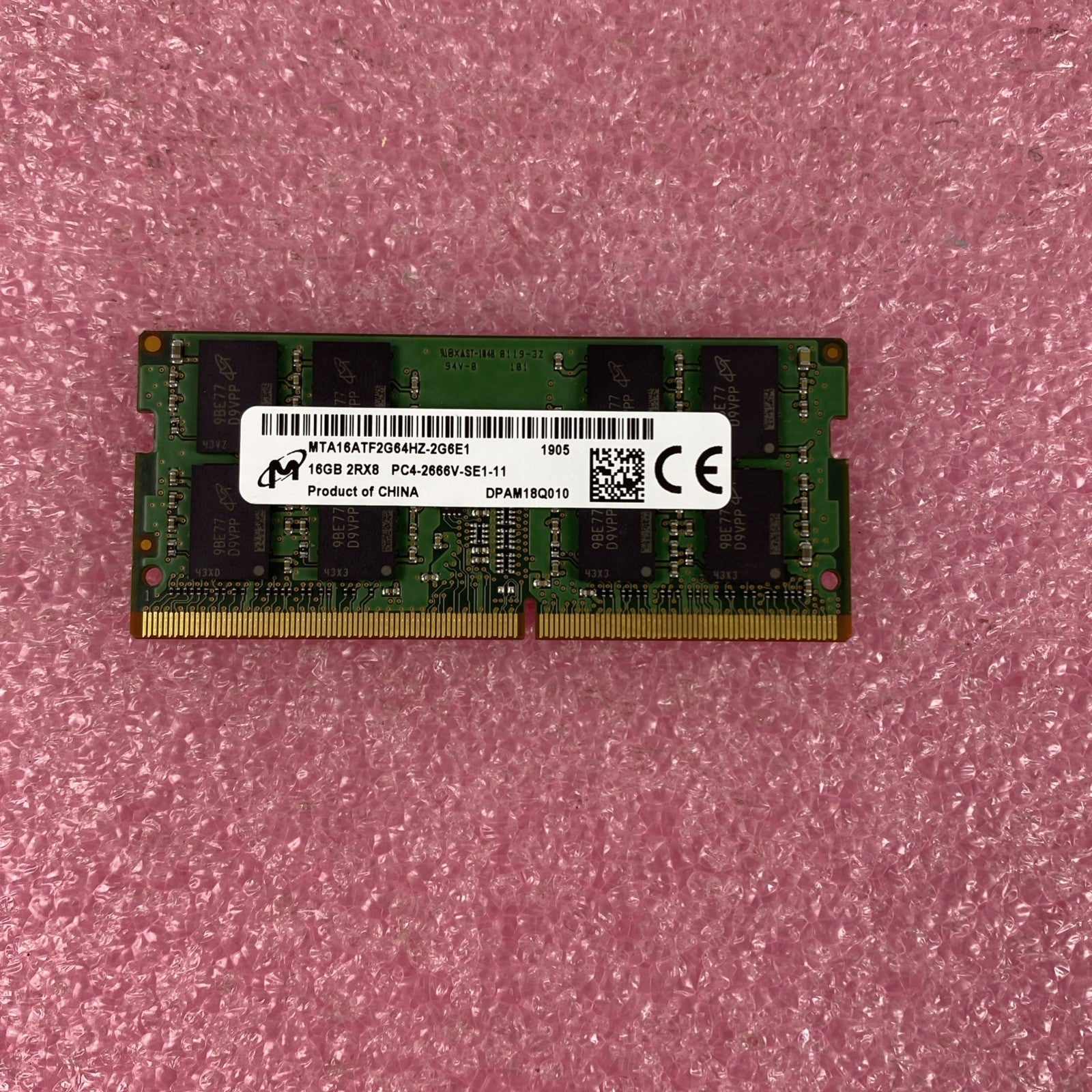 Micron MTA16ATF2G64HZ 16GB 2Rx8 PC4-2666V-SE1-11 Laptop Memory Ram1