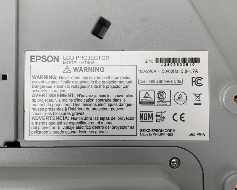 Epson PowerLite 695Wi H740A LCD Lamp Projector 26 Lamp Hours - No Remote