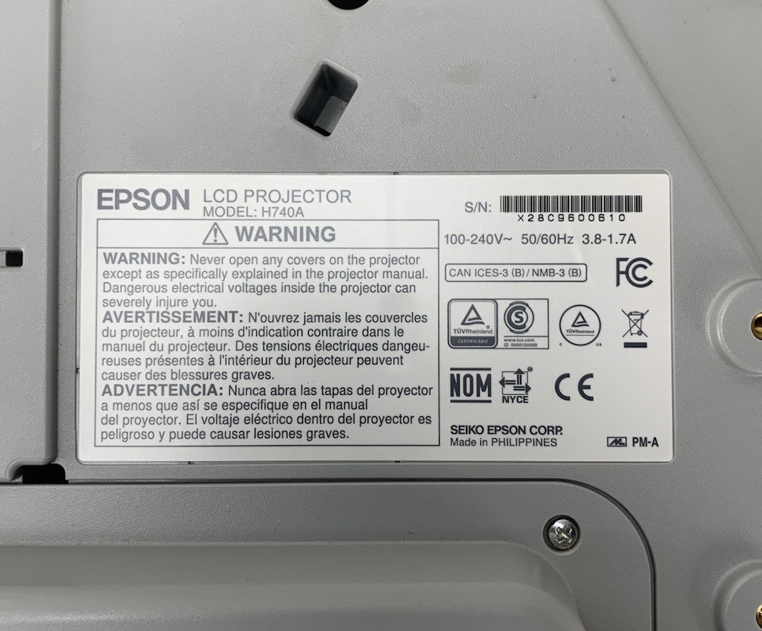 Epson PowerLite 695Wi H740A LCD Lamp Projector 26 Lamp Hours - No Remote7