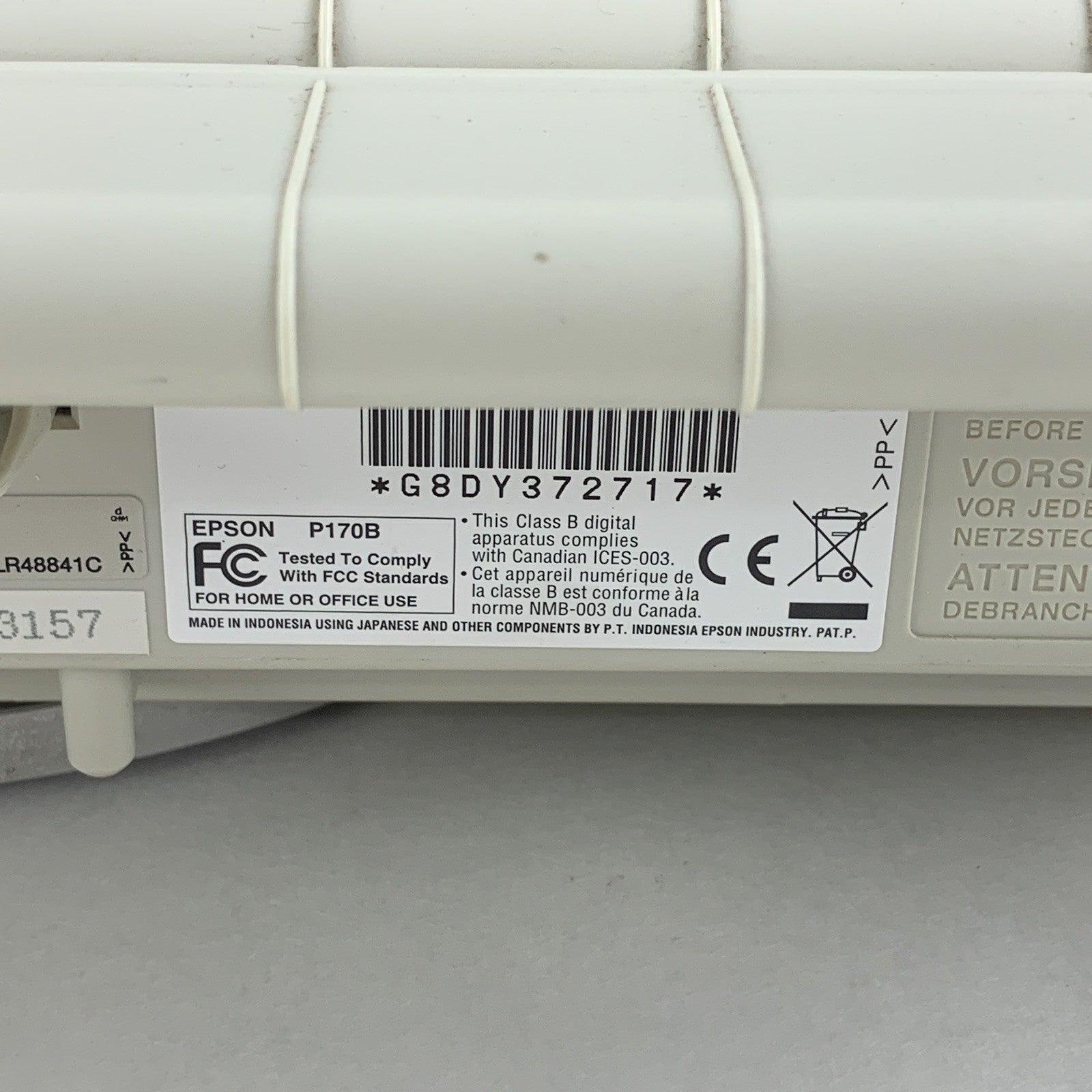 Epson LX-300+II P170B Dot Matrix 9-Pin Printer Tested No Ribbon