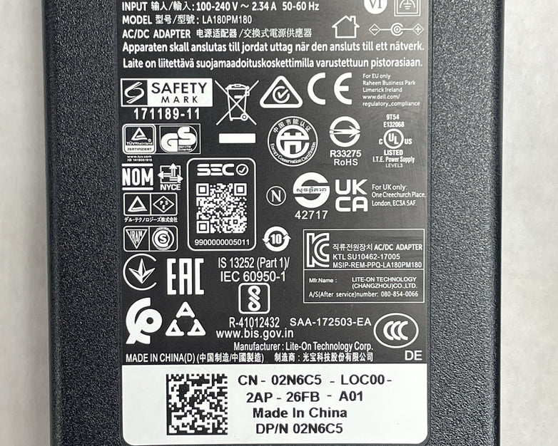 Dell LA180PM180 180W 19.5V 9.23A Laptop AC Power Adapter, 7.4mm Lot of 2