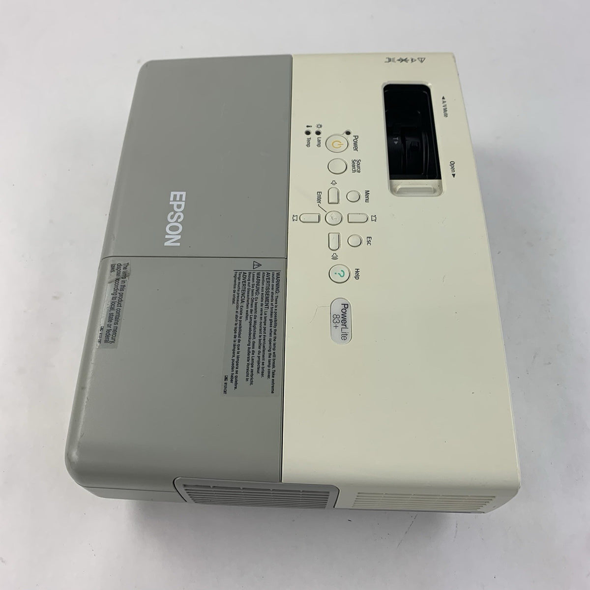 Epson PowerLite 83+ EMP-83H LCD Projector - No Remote - 642 Lamp Hours3