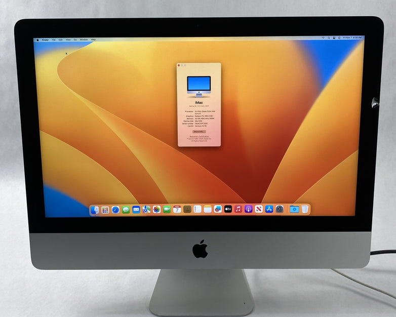 Apple A1418 iMac Retina 4k 21.5" 2017 3.4GHz i5 32GB RAM 1TB HDD os13.7.6