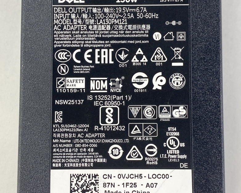 Dell LA130PM190 130W 19.5V 6.7A 7.4mm Barrel AC Adapter - Mixed Lot of 4