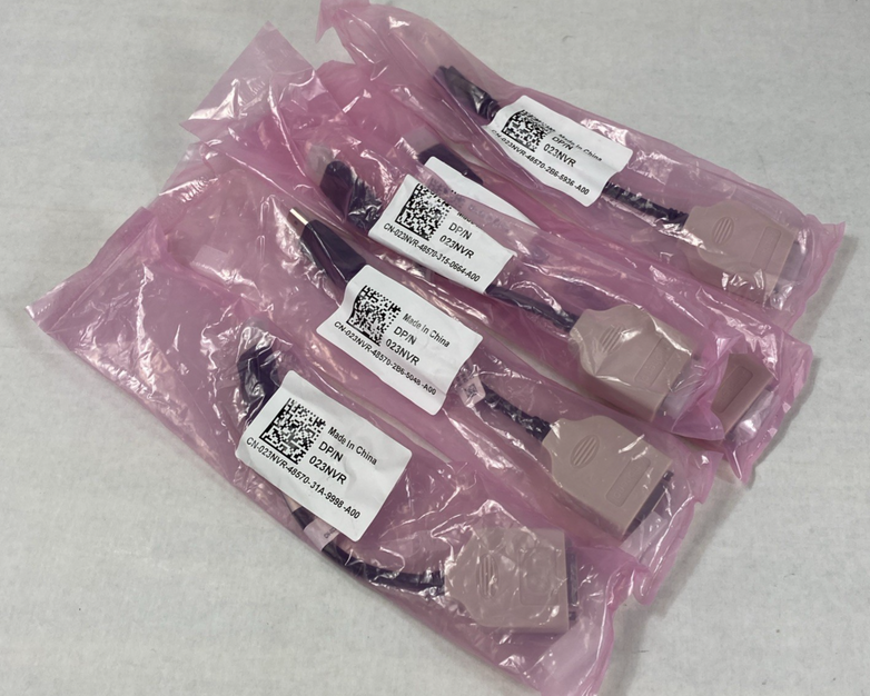 Dell DP/N 023NVR Display Port to DVI Video Adapter Cable (Lot of 5)