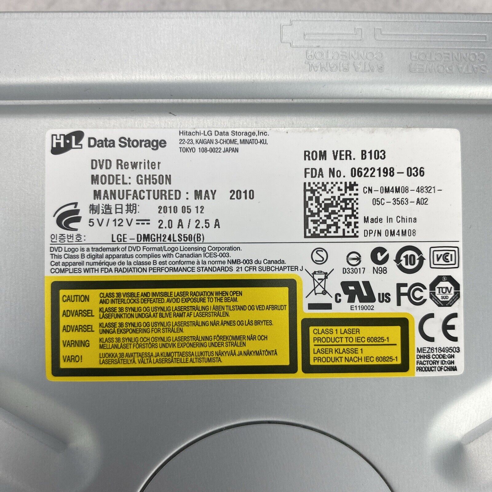 DVD-CD Rewritable Drive Model GH50N DP/N 0M4M08 Lot Of 3