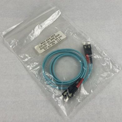 1M SC-SC MM DUP Aqua 10 Gig 50 um Fiber Patch Cable Lot of 4