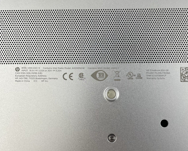 HP EliteBook 850 G6 15.6" i5-8365U 1.60 GHz 16 GB RAM No SSD/OS/AC