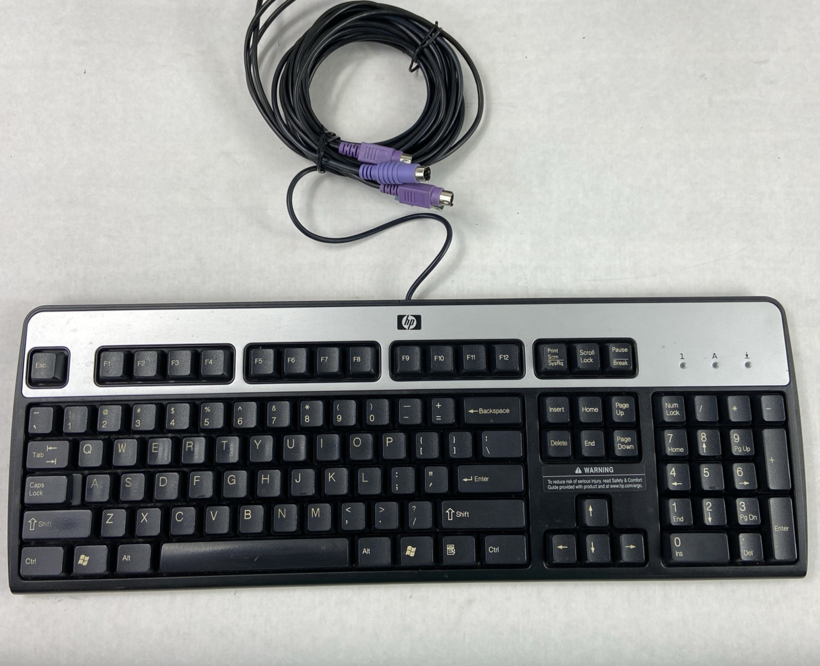 Lot of 4 (Four) Hewlett Packard HP KB-0316 | SK-2880  Black/Silver PS/2