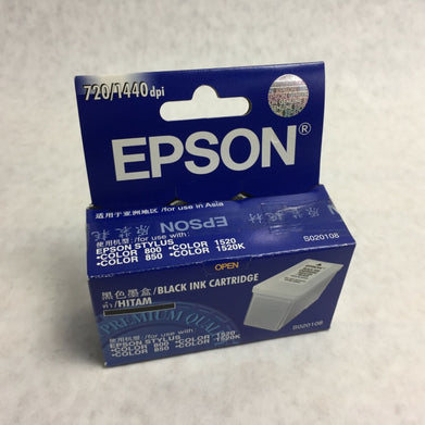 Epson Black Ink Cartridge S020108 (Lot of 3)