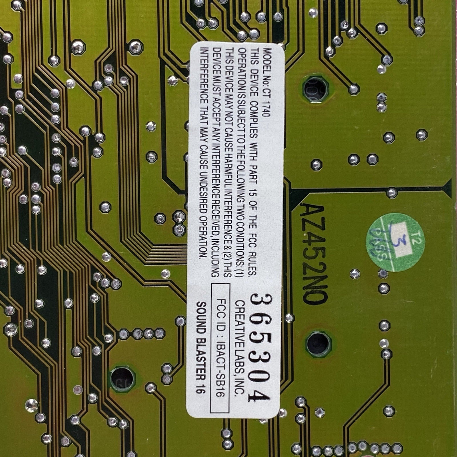 Creative Labs Sound Blaster 16 CT 1740 16-bit ISA Tested