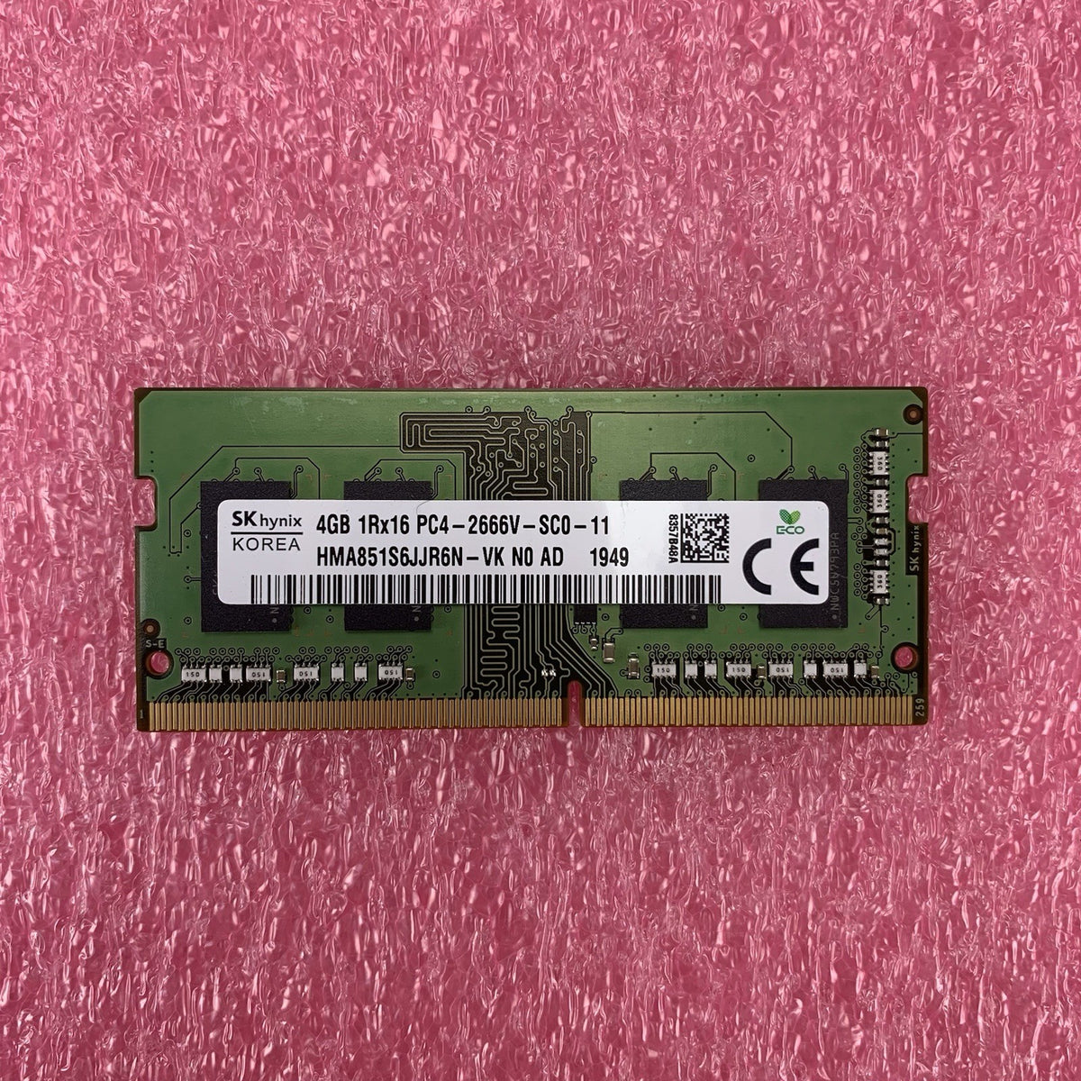 SK Hynix HMA851S6JJR6N-VK PC4-2666V-SC0-11 4GB 1Rx16 Desktop Memory RAM Lot of 25