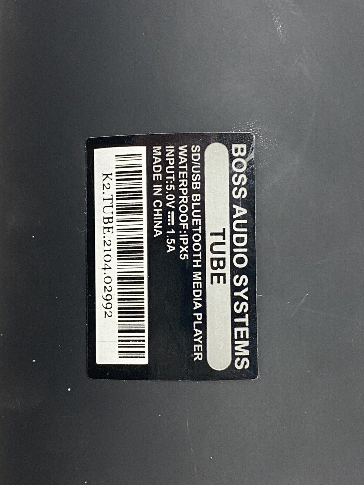 Boss Audio Systems TUBE SD/USB Bluetooth Media Player IPX5 Tested No Power Cord