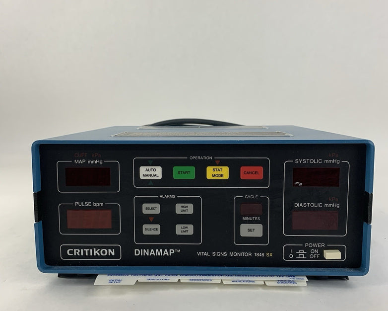 Critikon Dinamap Vital Signs Monitor 1846 SX - Powers On - No Cuff Included