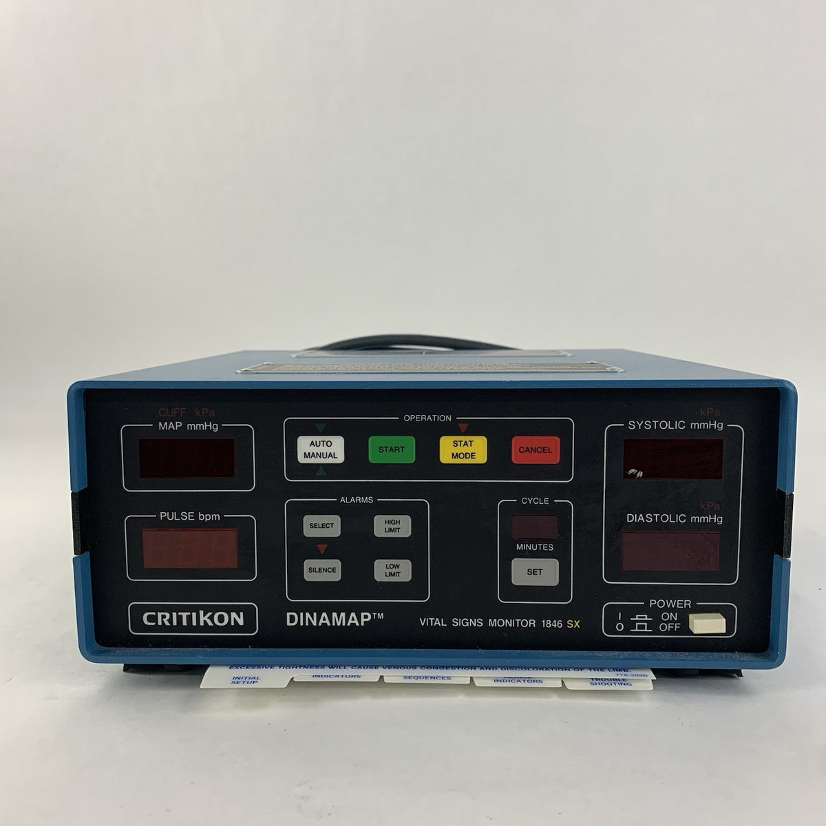 Critikon Dinamap Vital Signs Monitor 1846 SX - Powers On - No Cuff Included11