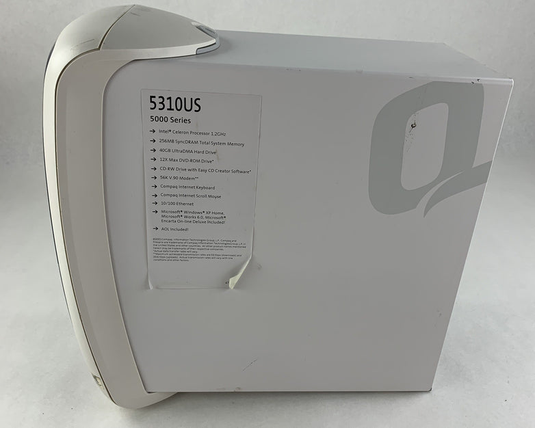 Compaq Presario 5000 Barebones Desktop Chassis No MB W/ Power Supply