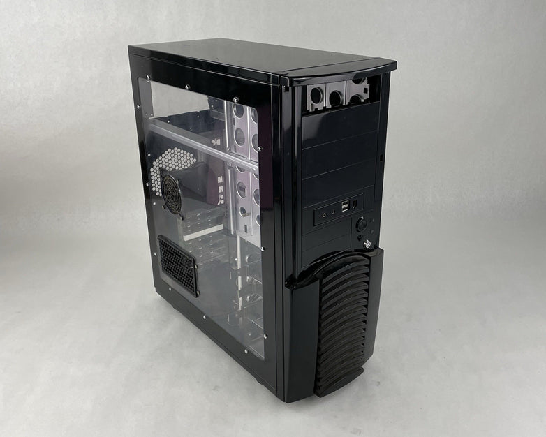 Vintage Ultra Chieftec Dragon Clone ATX Tower Computer Case Gloss Black Window