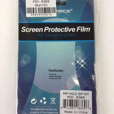 Lot( 10 ) Monoprice 8369 Screen Protective Film for HTC MyTouch 3G