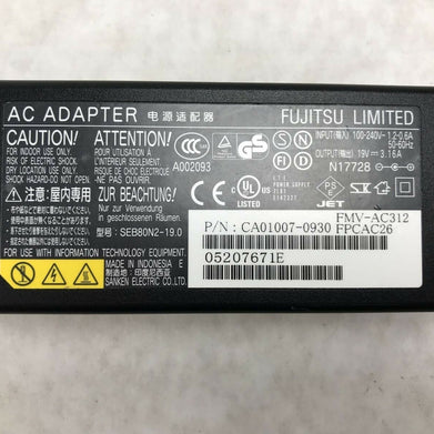 Fujitsu AC Adapter CA01007-0930 Laptop Charger 19V 3.16A 60W with Power Cord