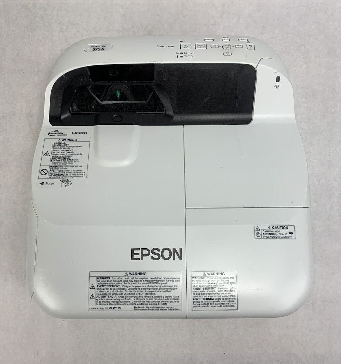 Epson H603A PowerLite 575W LCD Projector No Remote 574 Lamp Hours