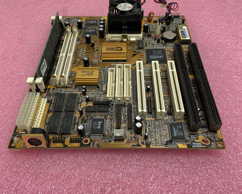 PC CHIPS M590 Motherboard AMD K6-2 3D MMX 149MHz 64MB RAM Baby AT 2x ISA