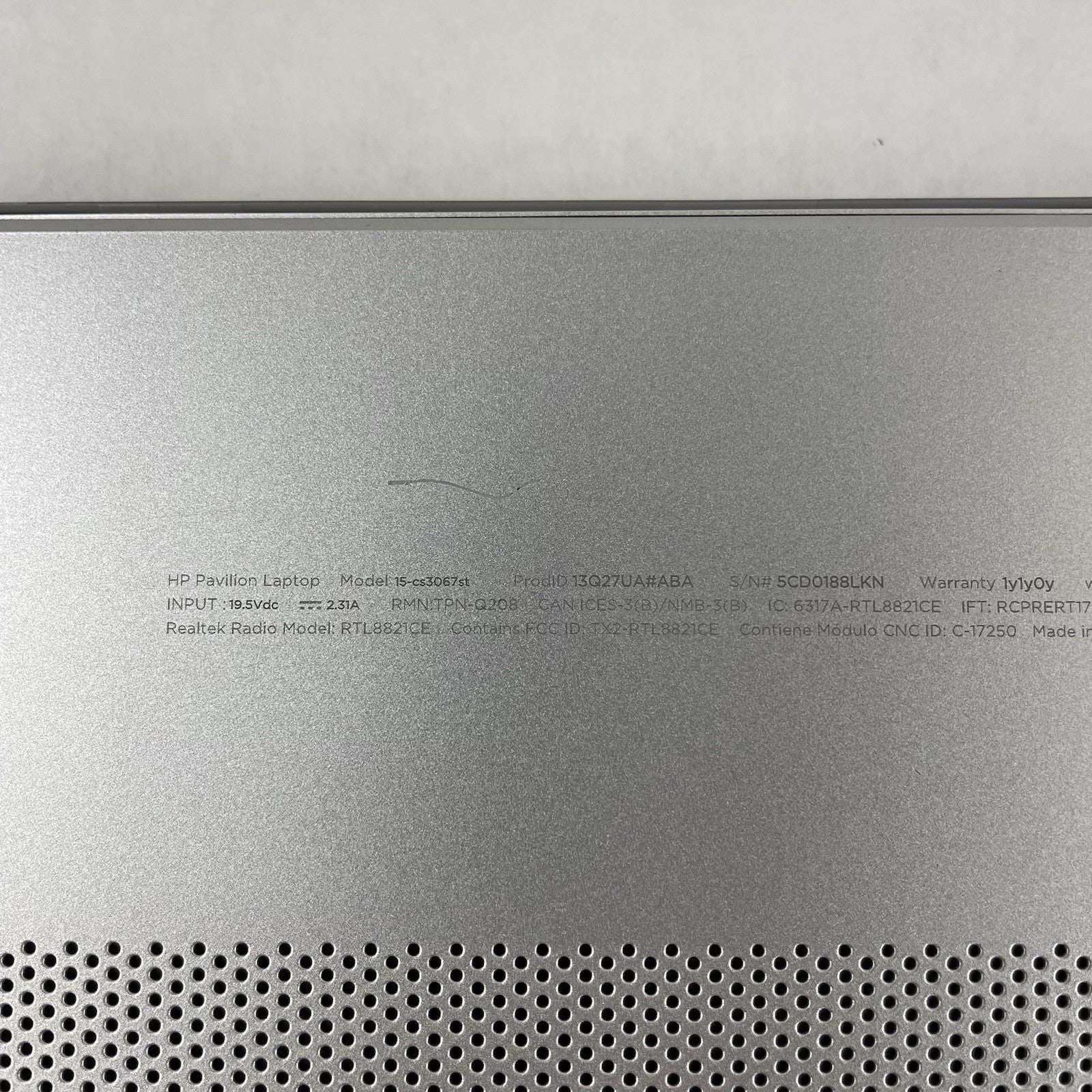 HP 15-cs3067st 15.6" i7-1065G7 1.30 GHz 8 GB RAM No SSD/OS/AC/Batt - READ15